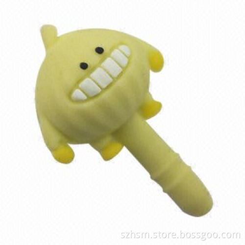 Cute Cartoon Plastic Anti-dust Plugs, Measures 3x2x0.3cm